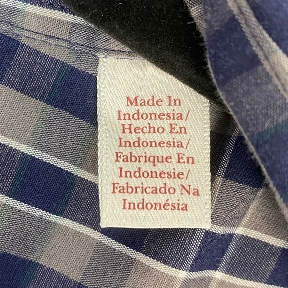 Original Penguin Classic Fit Button Up Check Shirt Sz Medium Long Sleeve - Picture 6 of 7